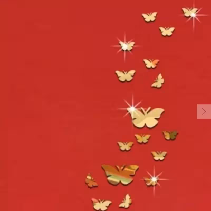 اینه دکوراتیو مدل پروانه بسته 30عددی