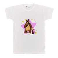 تی شرت بچگانه پرمانه طرح میشا ماشا کد pmt.430