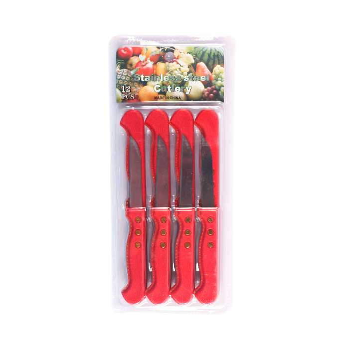 کارد میوه خوری کد 01 بسته 12 عددی