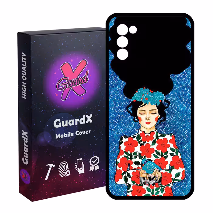 کاور گارد ایکس طرح Girl مدل Glass10137 مناسب برای گوشی موبایل سامسونگ Galaxy A02s / M02s