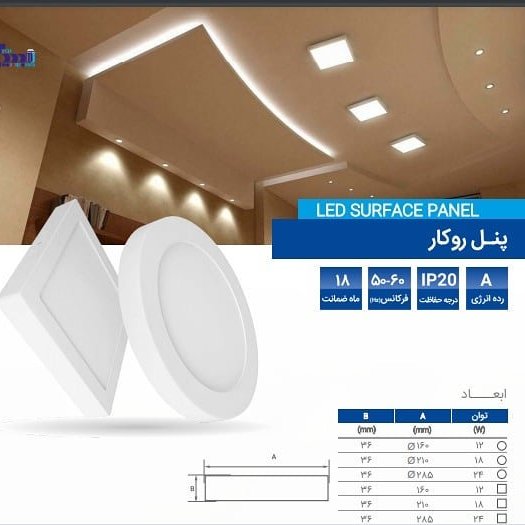 پنل روکار 24 وات