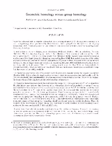 خرید و دانلود نسخه کامل کتاب Geometric homology versus group homology