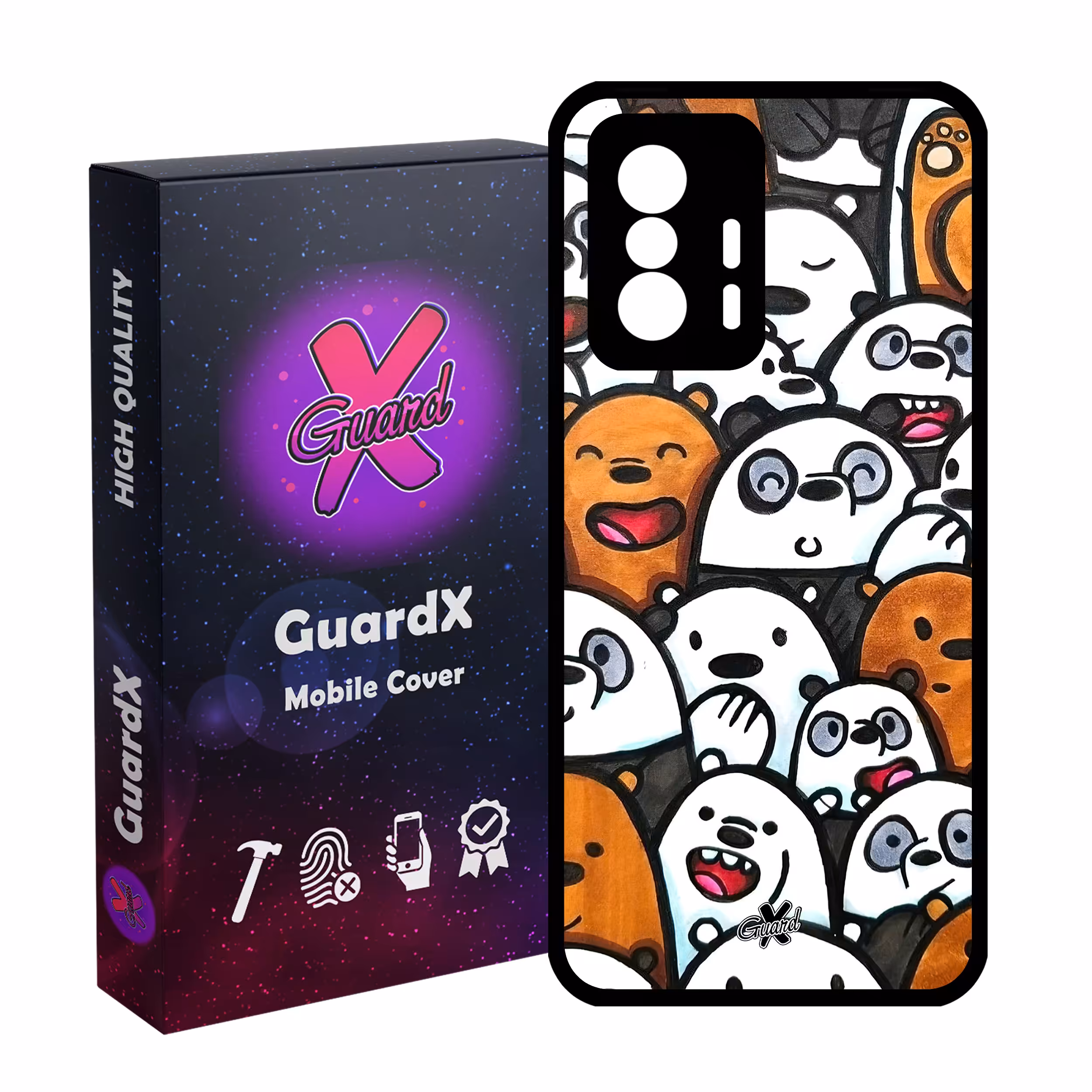 کاور گارد ایکس طرح خرس های کله فندقی مدل Glass10555 مناسب برای گوشی موبایل شیائومی 11T Pro / 11T