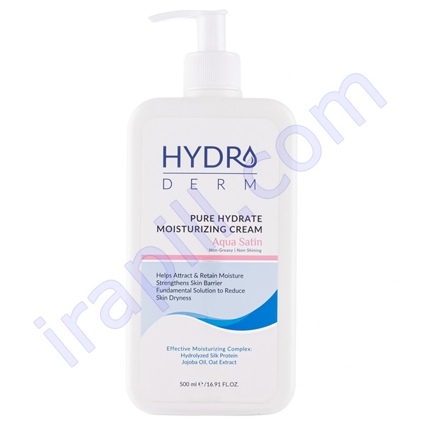 کرم پمپی مرطوب کننده و نرم کننده دست و صورت Satin هیدرودرم 500 میلی لیتر