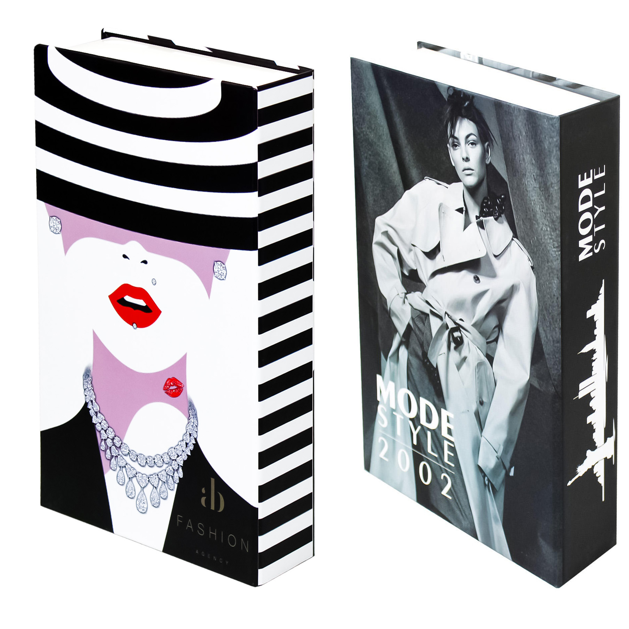 جعبه دکوری مدل کتاب دکوراتیو کد AB MDSTL 2002 مجموعه دو عددی 