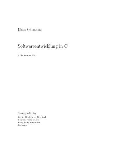 خرید و دانلود نسخه کامل کتاب Softwareentwicklung in C