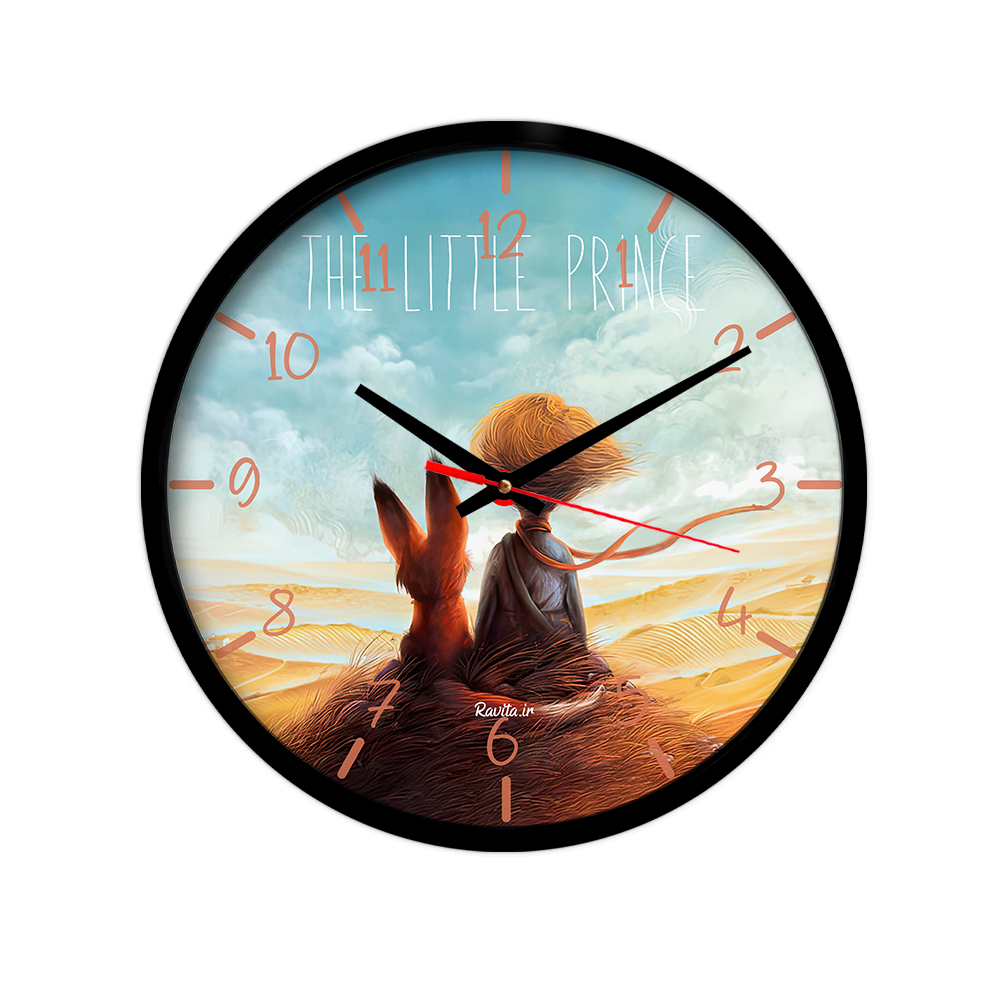 ساعت‌ دیواری رومیزی راویتا طرح شازده کوچولو کد 3495