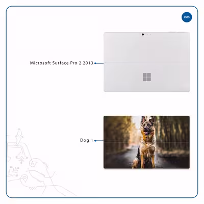 برچسب پوششی ماهوت مدل Dog-1 مناسب برای تبلت مایکروسافت Surface Pro 2 2013