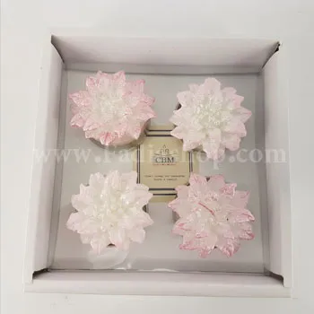 شمع گل یخی 4 تایی رنگی