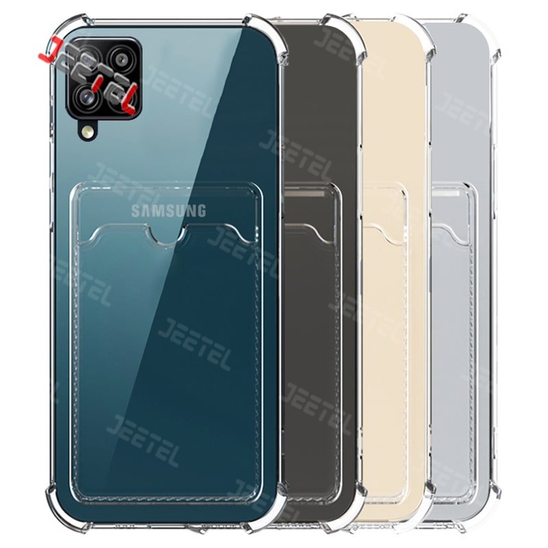 گارد شفاف ایربگ دار برای گوشی Samsung Galaxy A12 مدل ژله ای محافظ لنزدار