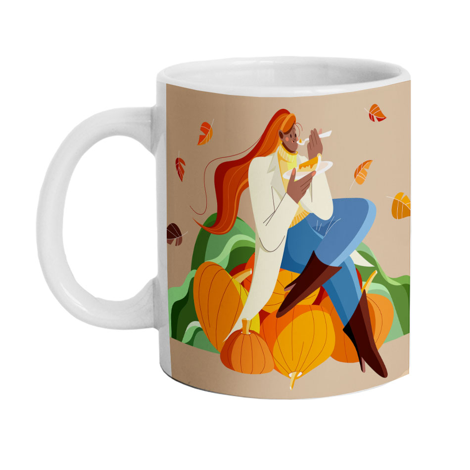 ماگ دارلی طرح دخترانه پاییز کد M958