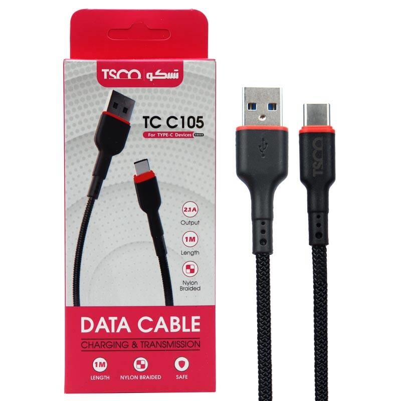 کابل تایپ سی TSCO TC C105 21A 1m
