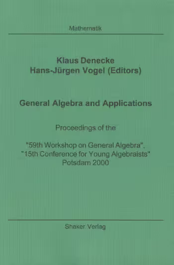 خرید و دانلود نسخه کامل کتاب General Algebra and Applications