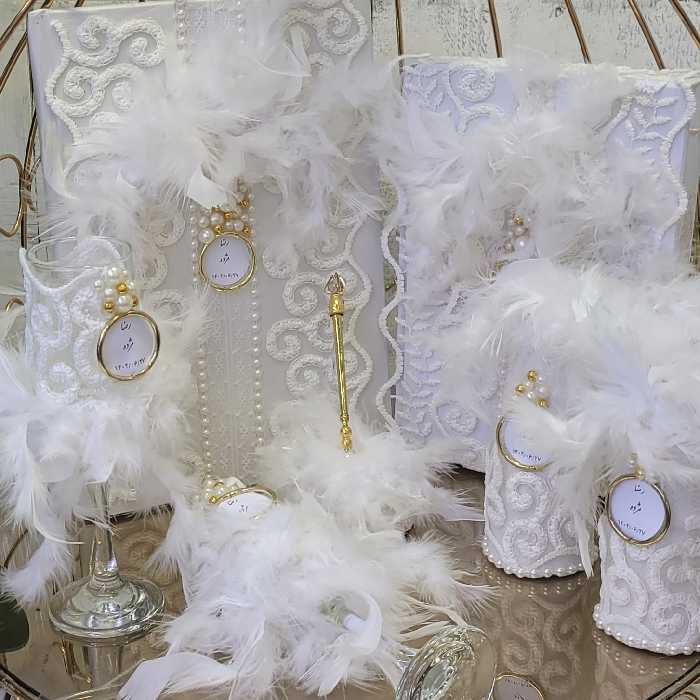 ست بله برون،قران،دفتر،خودکار،جام،قندساب