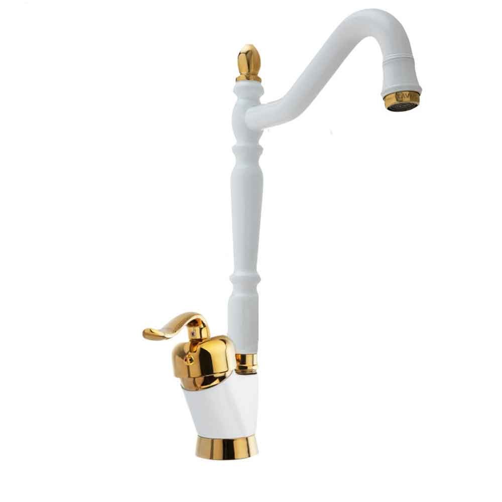 شیر  ظرفشویی مدل قاجاری سفید طلا