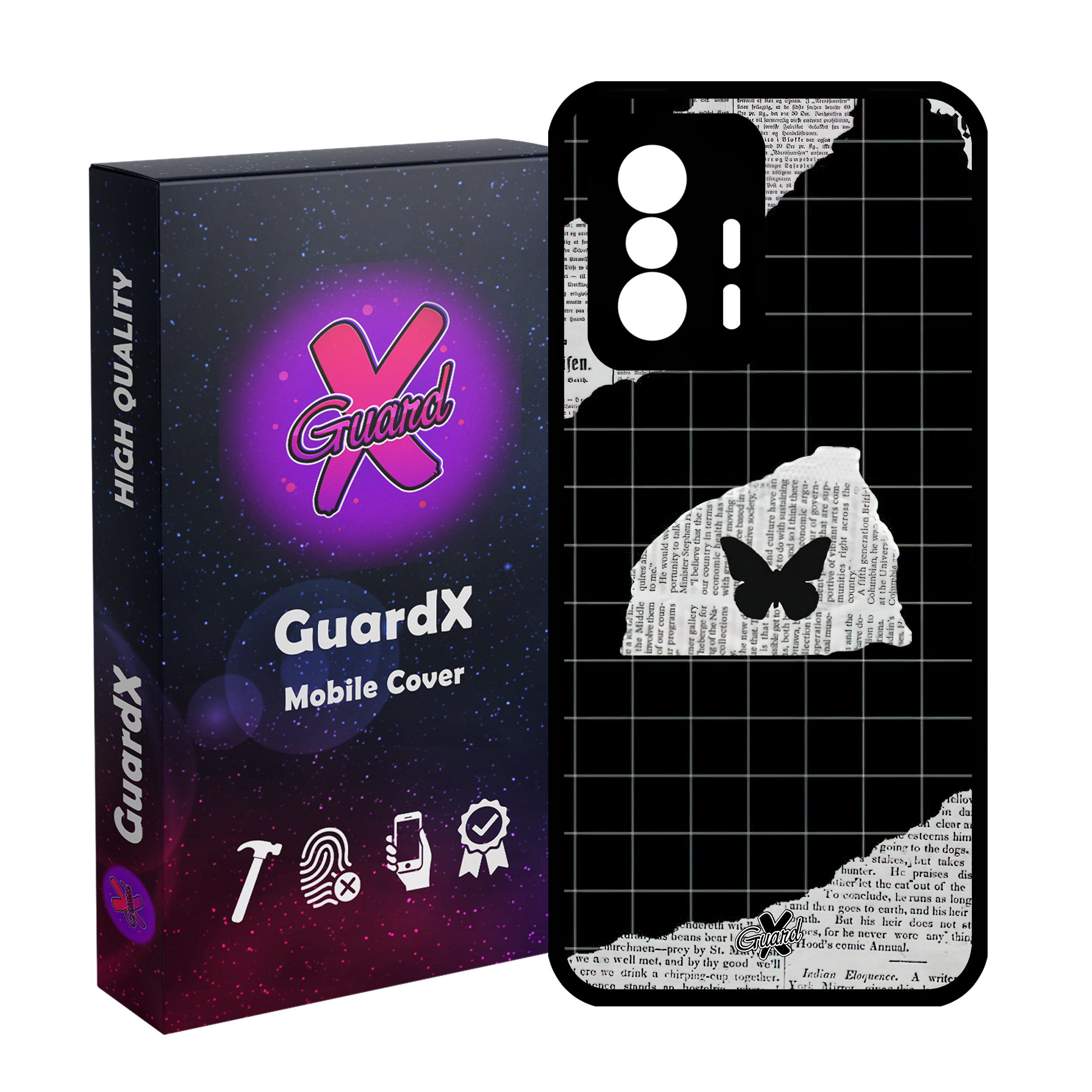 کاور گارد ایکس طرح پروانه مدل Glass10533 مناسب برای گوشی موبایل شیائومی 11T Pro / 11T