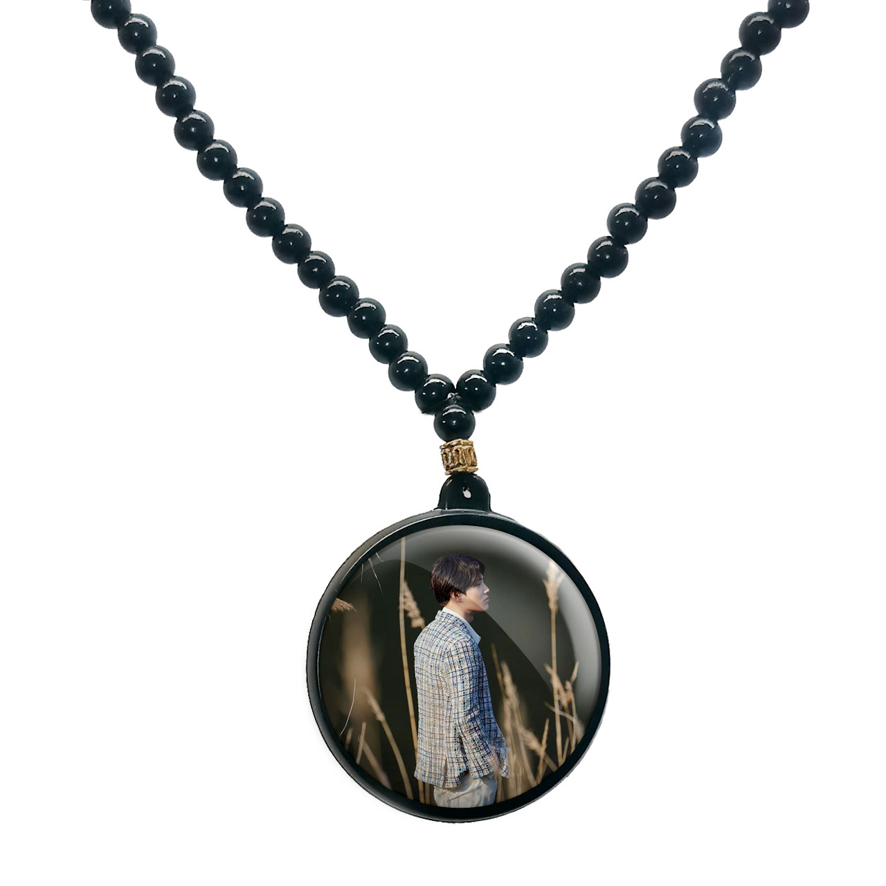 گردنبند پرمانه طرح exo کد pmd.14008 مدل دو طرفه