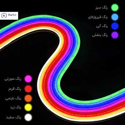 ریسه نئون فلکسی مدل v12 طول 1 متر