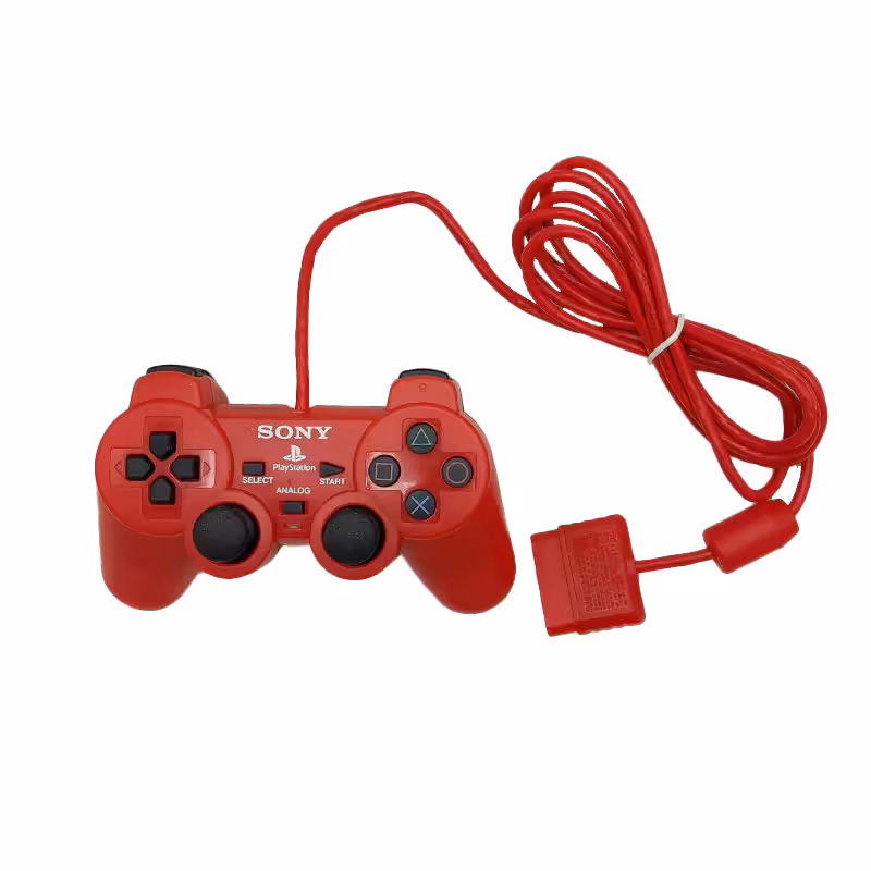 دسته سونی پلی استیشن 2 (PS2) قرمز سیم ابریشمی