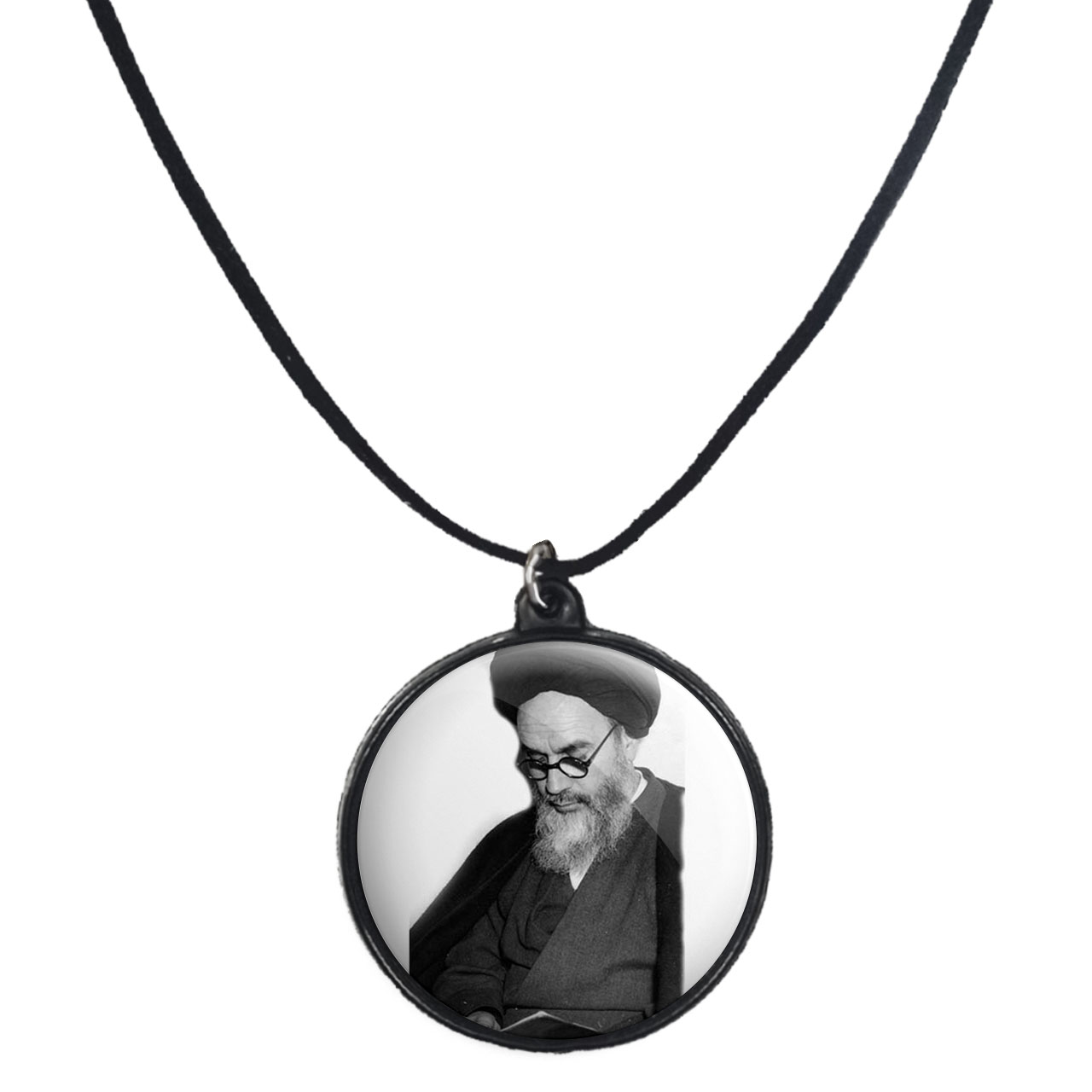 گردنبند پرمانه طرح آیت الله خمینی کد pmb.7356 مدل دو طرفه