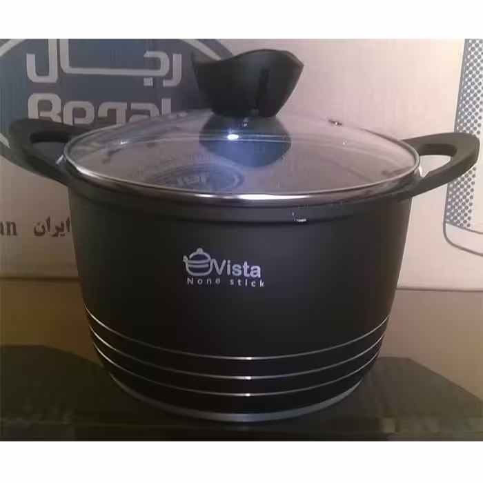 قابلمه 28 چدن گرانیت در پیرکس ویستا - رنگ مشکی 