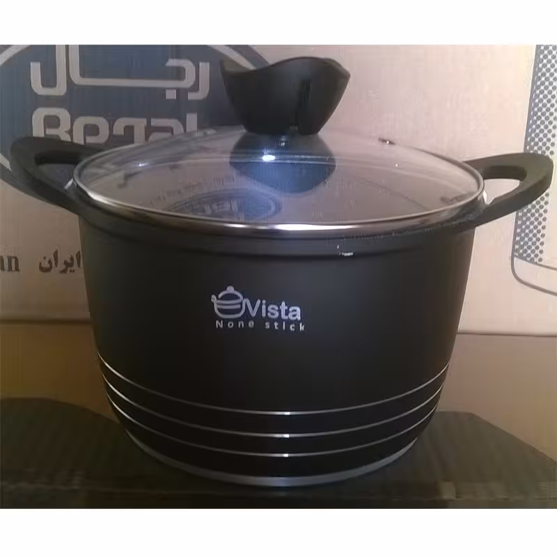 قابلمه 28 چدن گرانیت در پیرکس ویستا - رنگ مشکی 