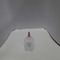 لیوان بادکش شفاف سایز 4 سوپاپ قرمز 