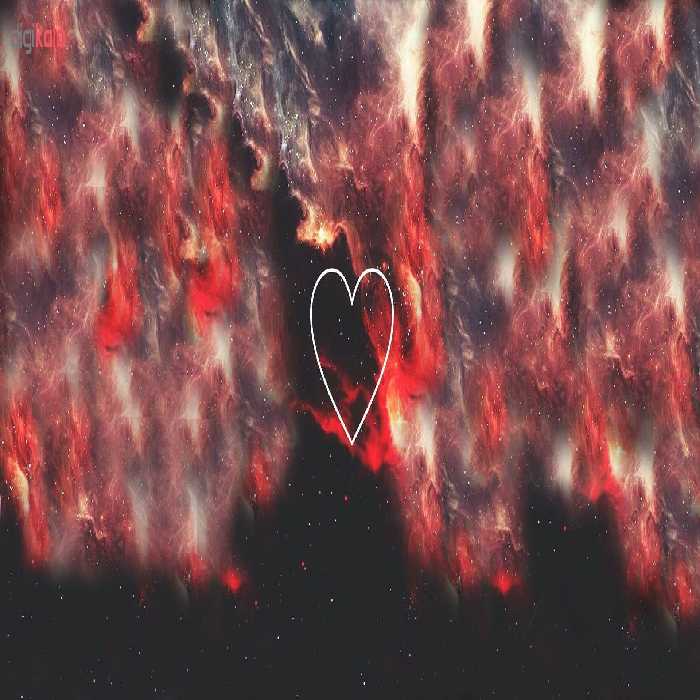 ماگ حرارتی طرح قلب و کهکشان