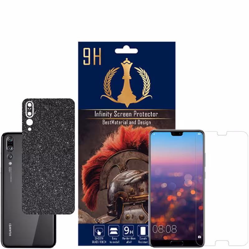 برچسب پوششی اینفینیتی مدل PRO MAX مناسب برای گوشی موبایل هوآوی P20 PRO به همراه محافظ صفحه نمایش