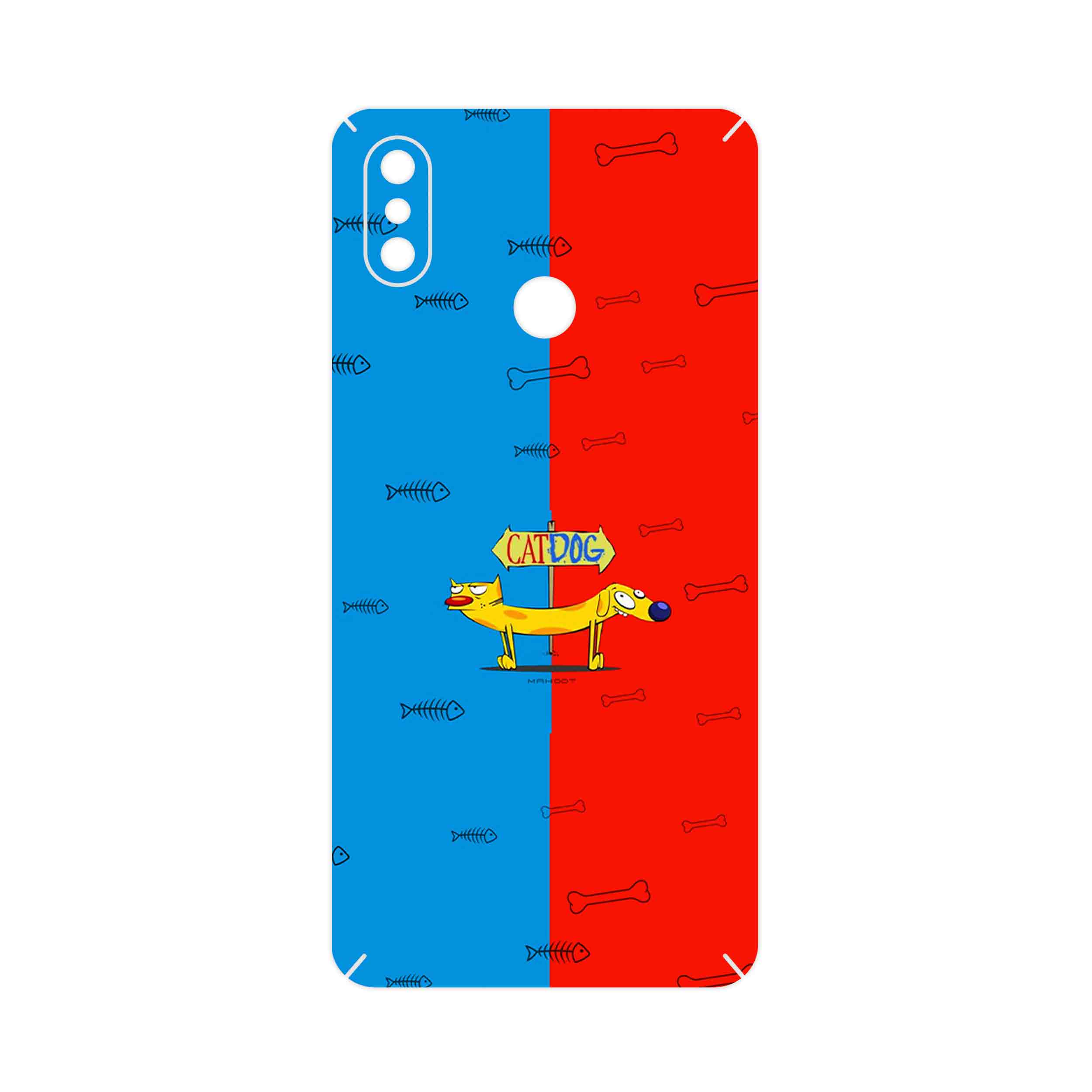 برچسب پوششی ماهوت مدل CatDog مناسب برای گوشی موبایل شیائومی Mi Max 3