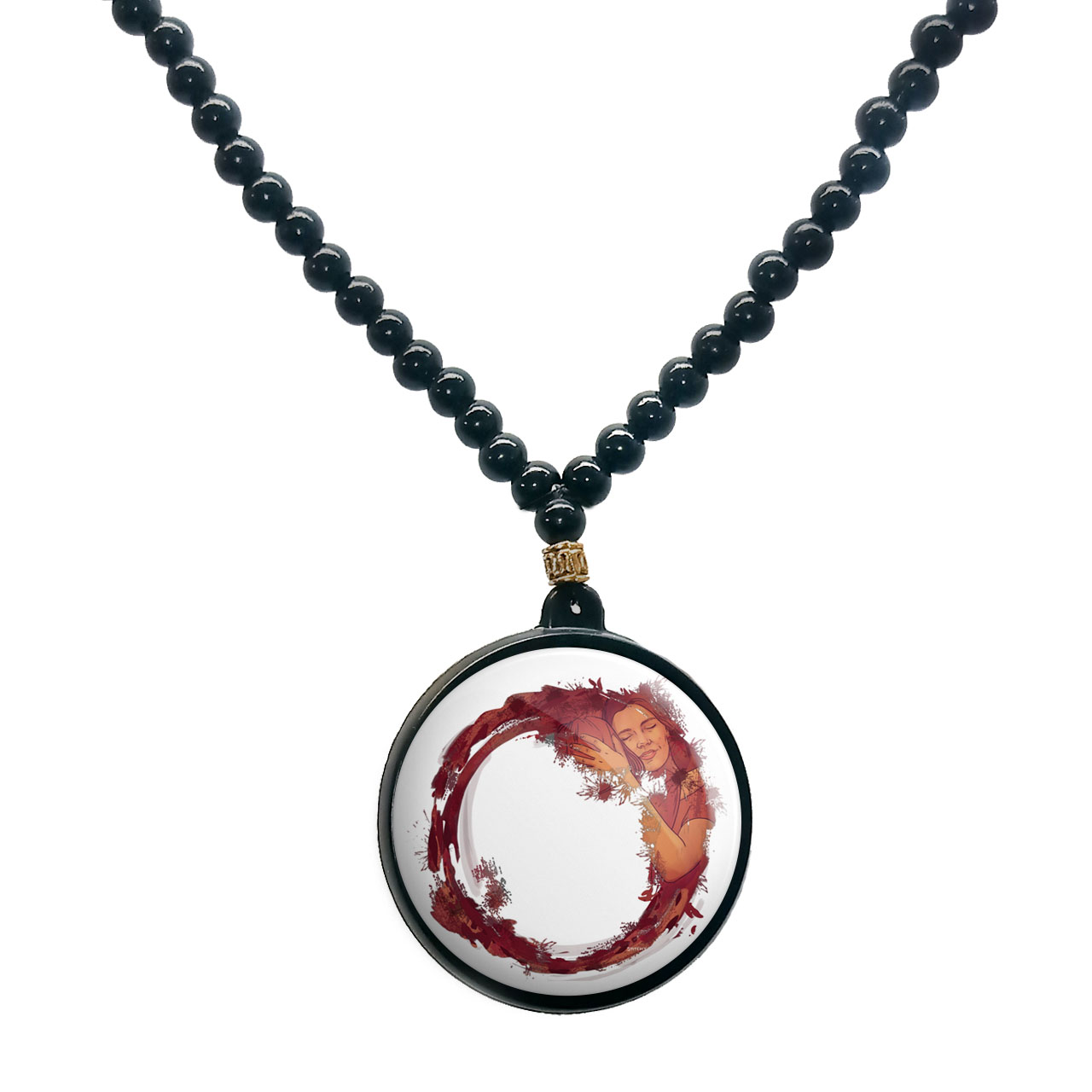 گردنبند پرمانه طرح Arrival کد pmd.22750 مدل دو طرفه