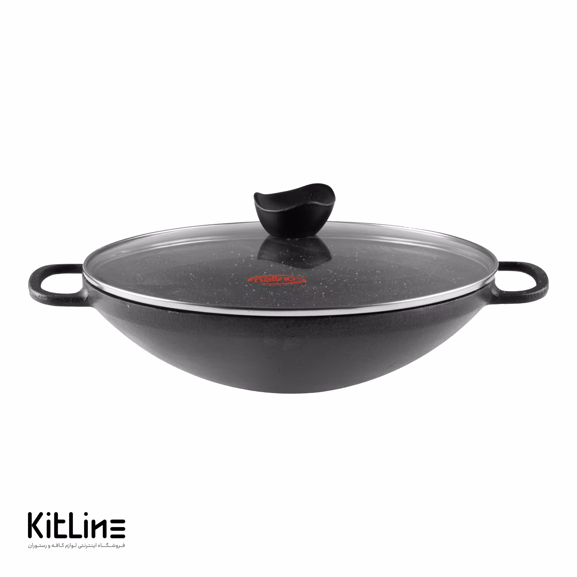 تابه وک چدنی سایز 32 درب دار نالینو (Nalino)