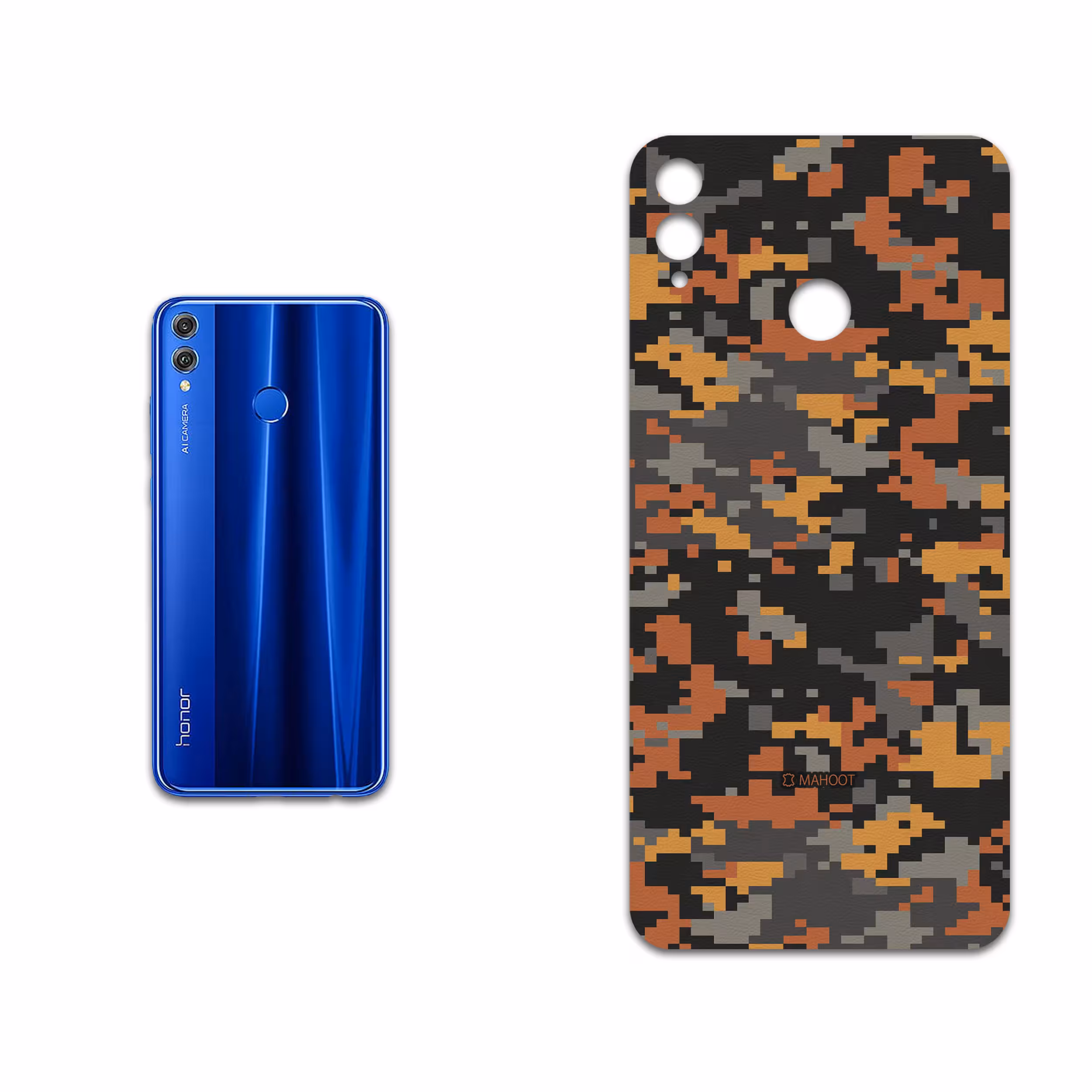 برچسب پوششی ماهوت مدل Army-Autumn-pixel مناسب برای گوشی موبایل آنر 8X