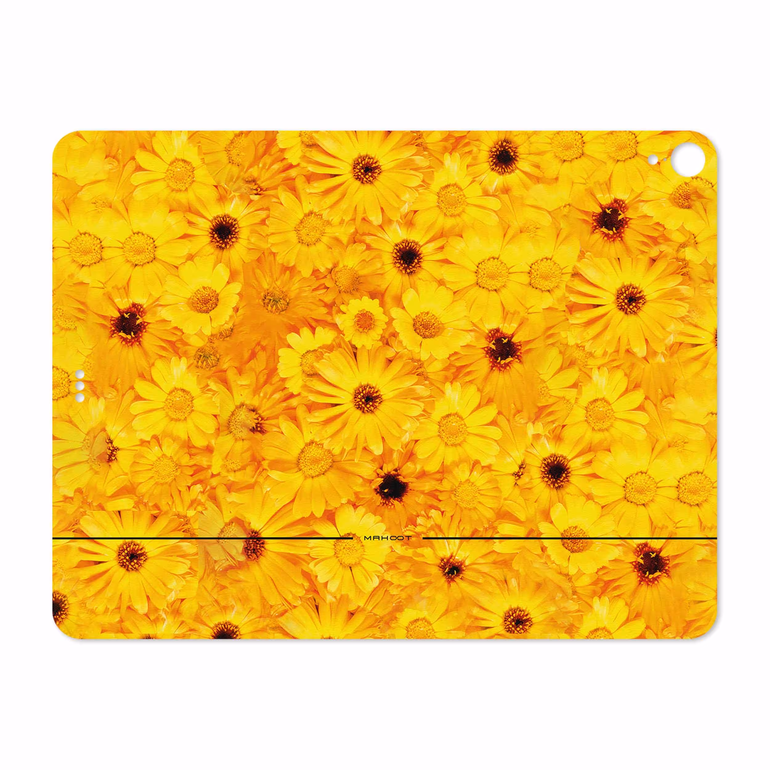 برچسب پوششی ماهوت مدل Yellow-Flower مناسب برای تبلت اپل iPad Pro 12.9 (GEN 3) 2018 A2014