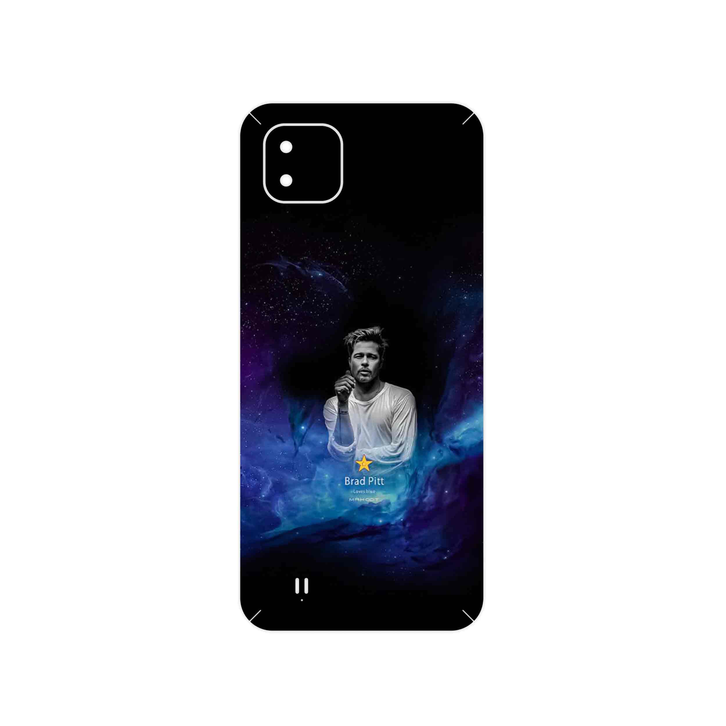 برچسب پوششی ماهوت مدل Brad Pitt مناسب برای گوشی موبایل ریلمی C11 2021
