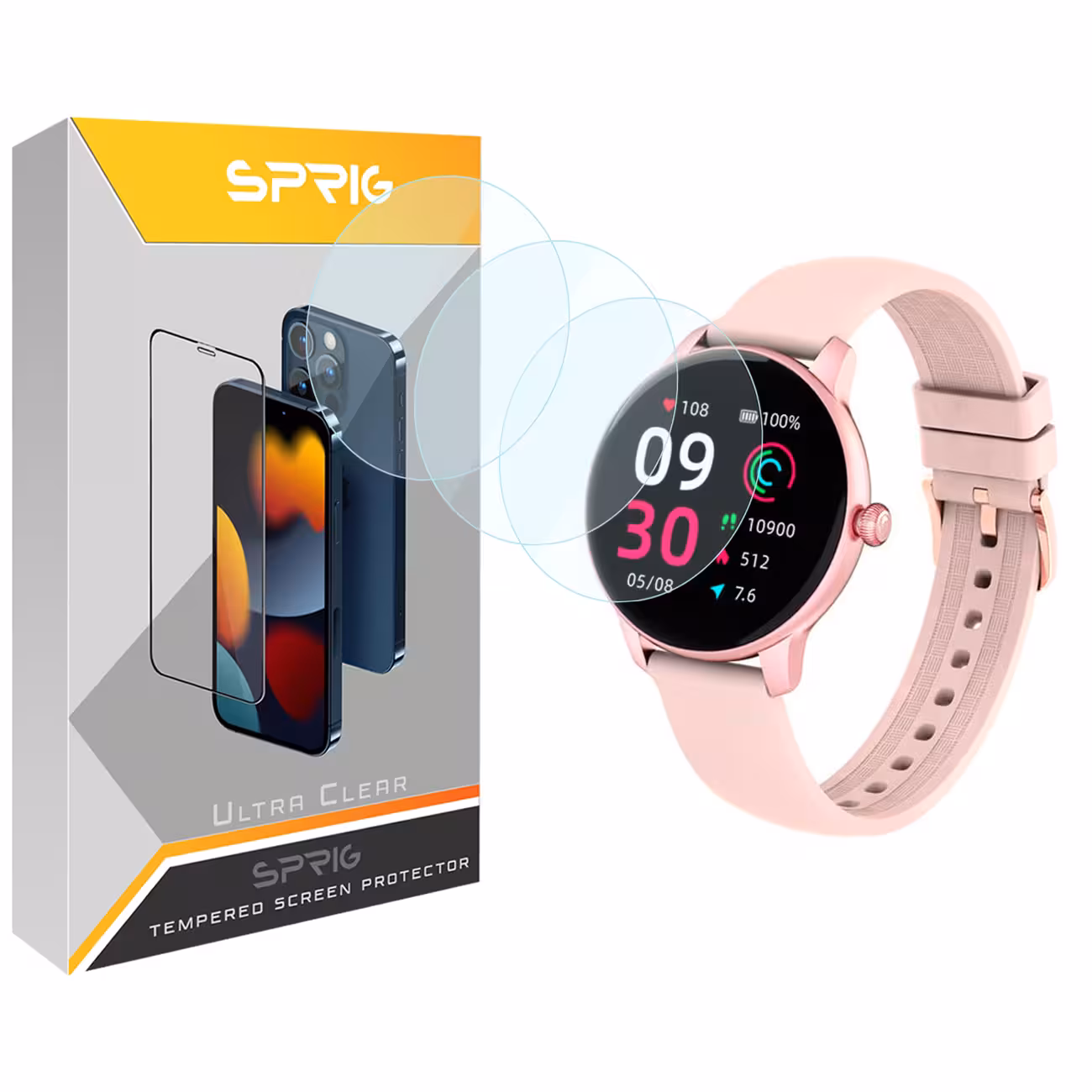محافظ صفحه نمایش شیشه ای اسپریگ مدل SPG مناسب برای ساعت هوشمند شیائومی Imilab W11 بسته سه عددی