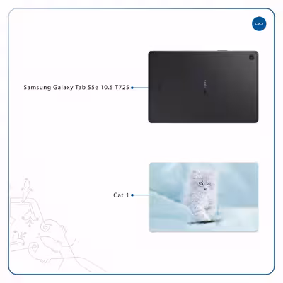 برچسب پوششی ماهوت مدل Cat-1 مناسب برای تبلت سامسونگ Galaxy Tab S5e 10.5 2019 T725
