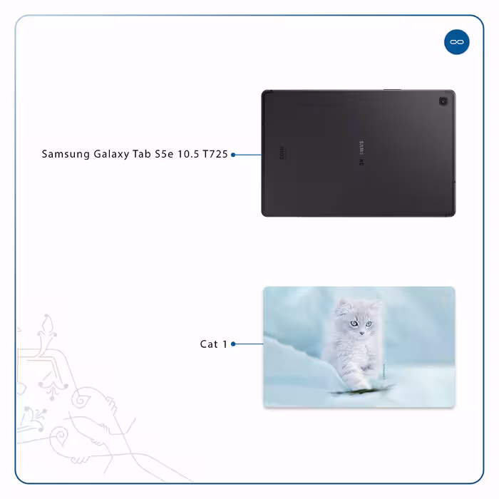 برچسب پوششی ماهوت مدل Cat-1 مناسب برای تبلت سامسونگ Galaxy Tab S5e 10.5 2019 T725