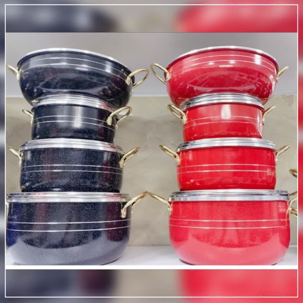 قابلمه 7 تیکه چدن اصلی  کف گرانیت نچسب و زنبوری (ارسال رایگان)قبل سفارش موجودی بگیرین