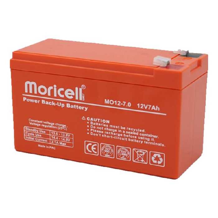 باتری ups یو پی اس 12 ولت 7 آمپر موریسل (moricell) مدل MO12-7