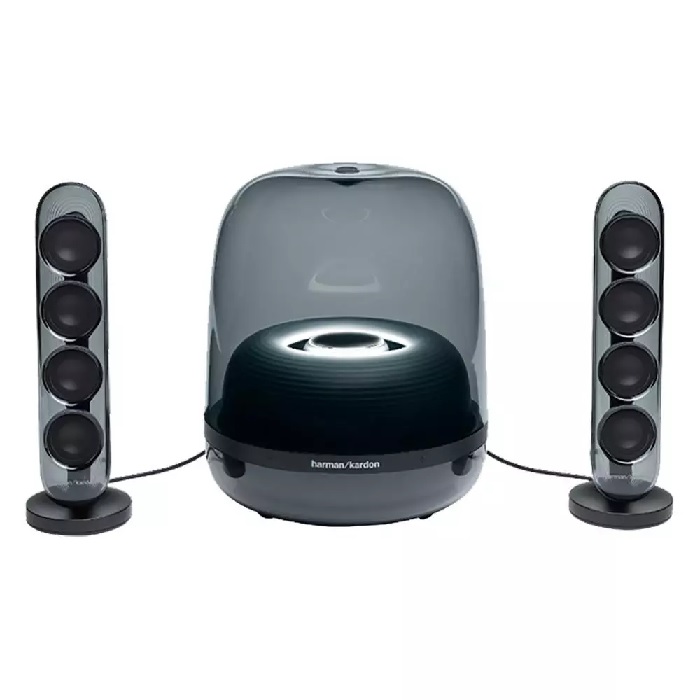 اسپیکر دسکتاپ هارمن کاردن مدل soundsticks 4 نسخه اصلی و گلوبال پک جدید رنگ سفید