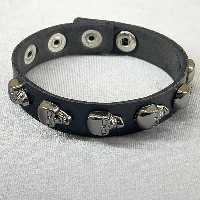 دستبند مدل چرم طرح اسکلت کد 35296