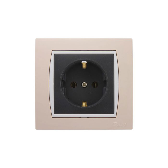 پریز ارت دار کرم پارت الکتریک مدل آذین 5029-4022