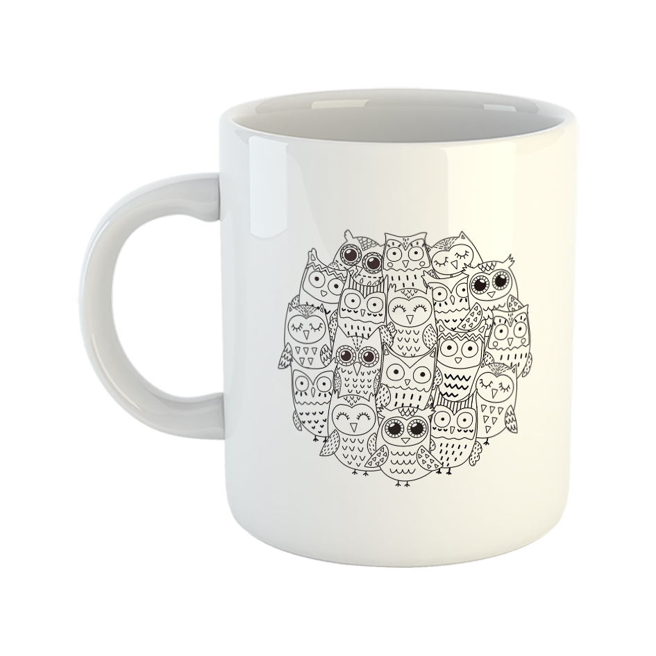 ماگ طرح جغد گروهی