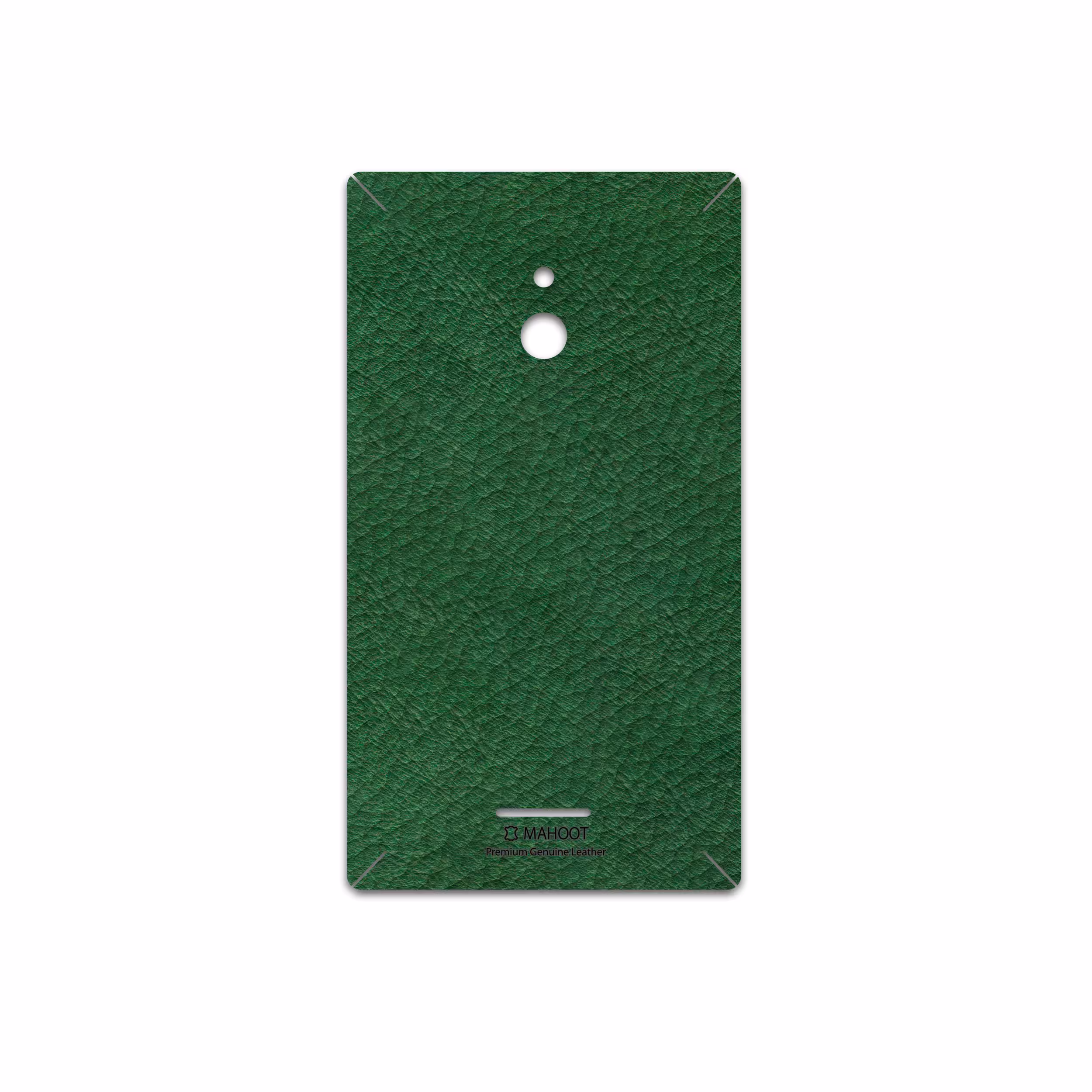 برچسب پوششی ماهوت مدل Green-Leather مناسب برای گوشی موبایل نوکیا XL