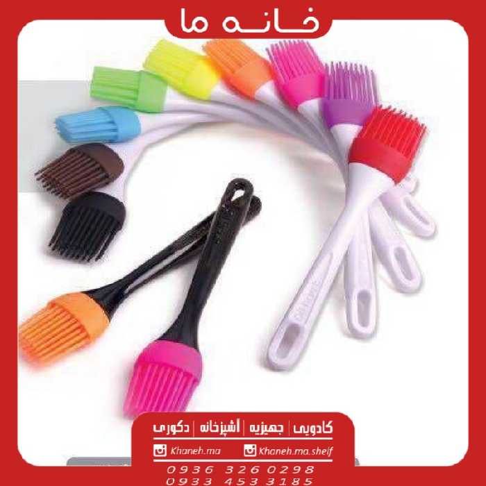 فرچه و لیسک سیلیکونی دسته سفید