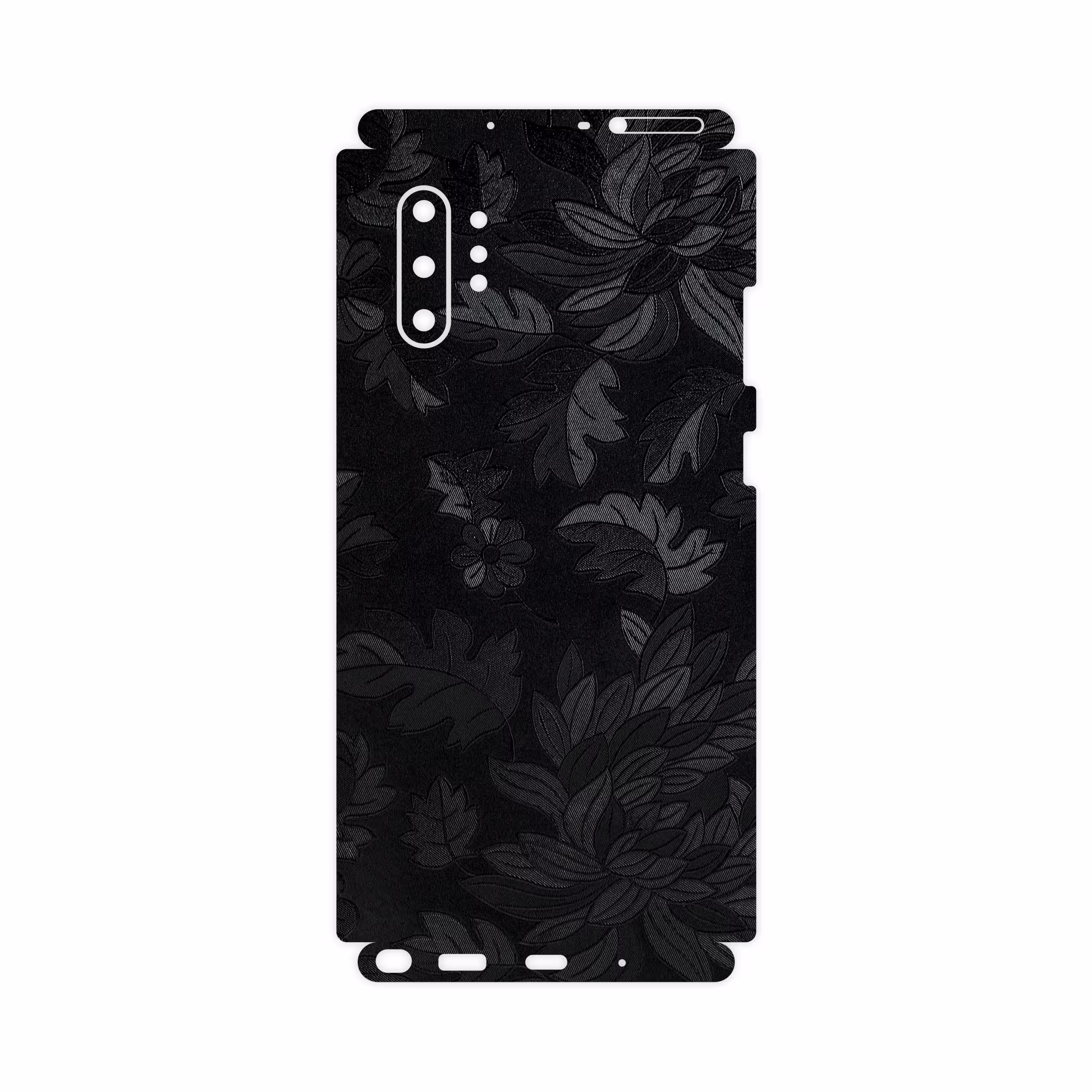 برچسب پوششی ماهوت مدل Full skin-Black-Wildflower مناسب برای گوشی موبایل سامسونگ Galaxy Note10Plus