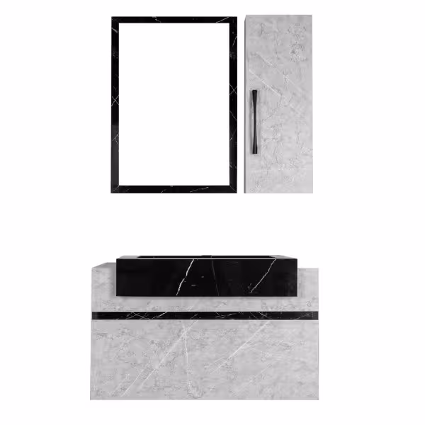 روشویی کابینتی تجسم مدل آیهان - آینه و روشویی تجسم