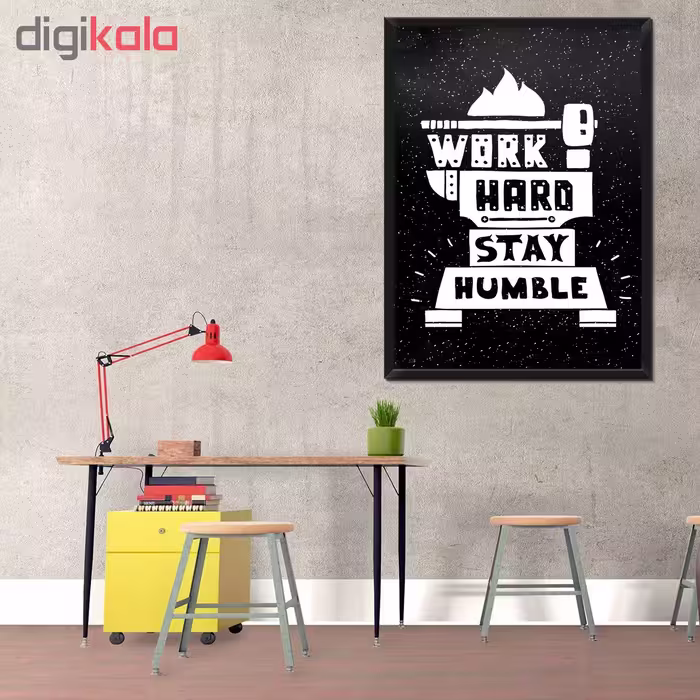 تابلو فنچ آرت طرح Work Hard کد QT102C-WB