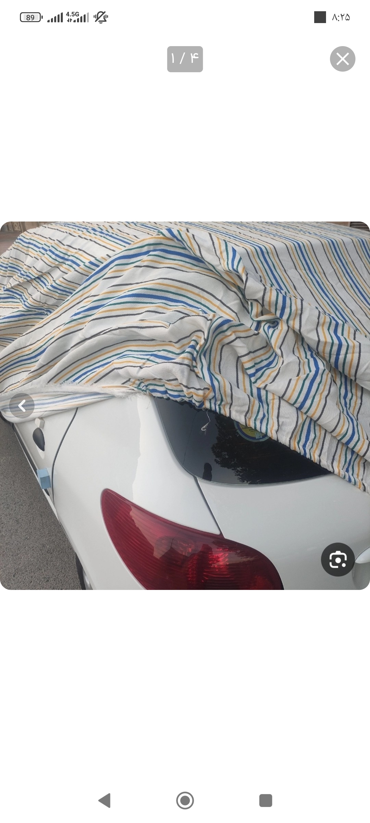 چادر ماشین برزنتی نخی مقاوم به افتاب با ضخامت خیلی خوب پژو پارس (پرشیا)